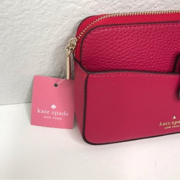 New! Kate Spade Leila Small Tab Pebbled Leather Crossbody Phone Wallet Bag - Picture 7 of 13